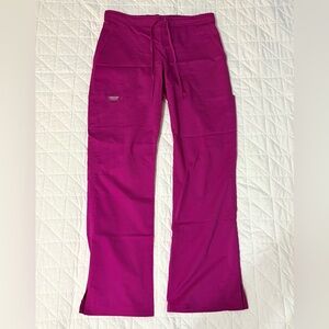 Cherokee Workwear Revolution Scrub Pants Small Pink Azalea WW120 Stretch Soft